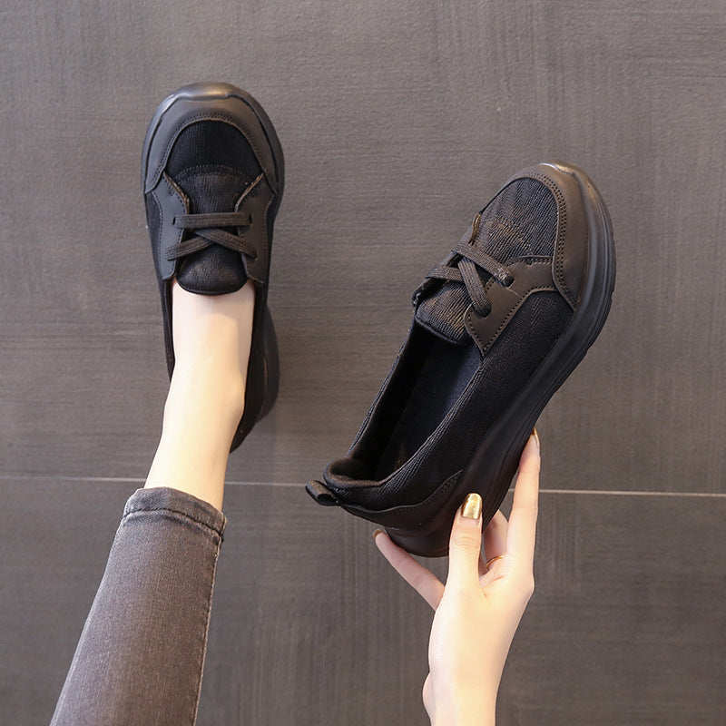 Women's & Men's Slip On Slip-on Four Mother's Flat Casual Shoes