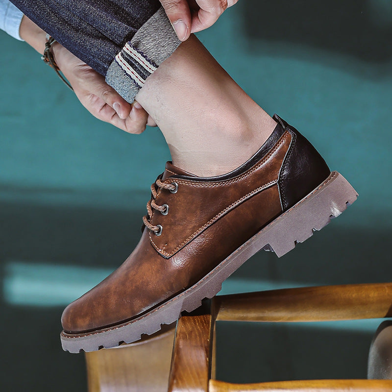 Men's Martin Summer British Style Retro Leather Shoes