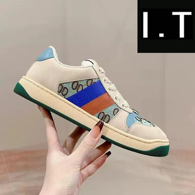 Women's & Men's Rhinestone Golden Goose Retro Dirty Presbyopic Flat Casual Shoes