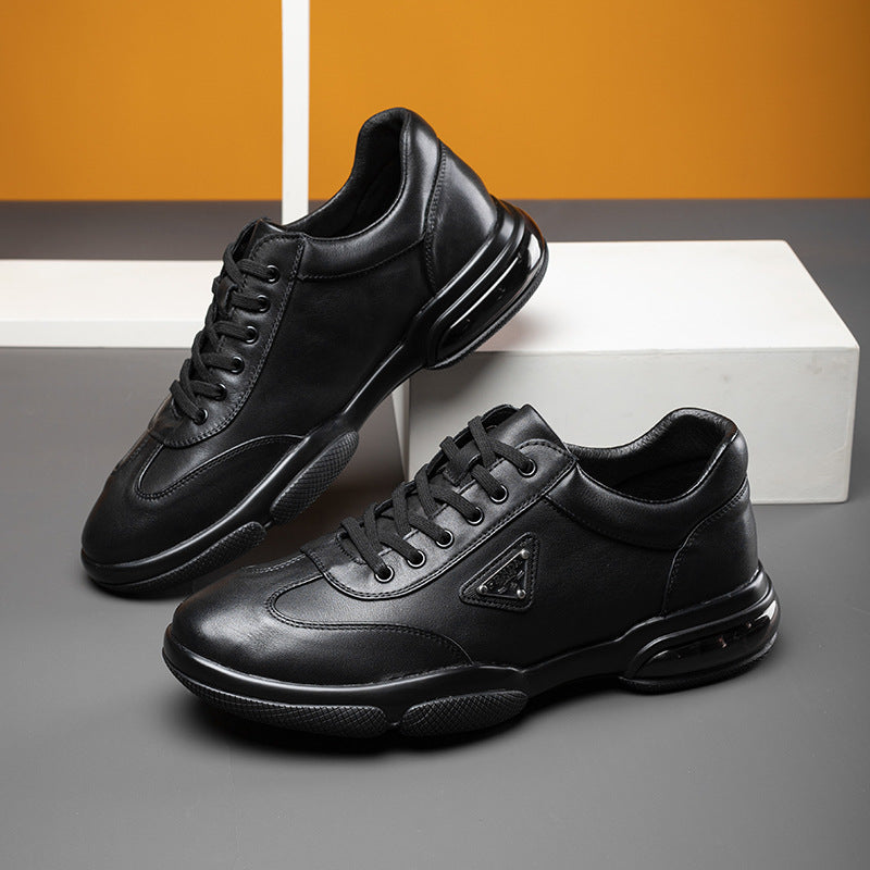 Men's Toe Air Cushion Sports Black Trendy Sneakers