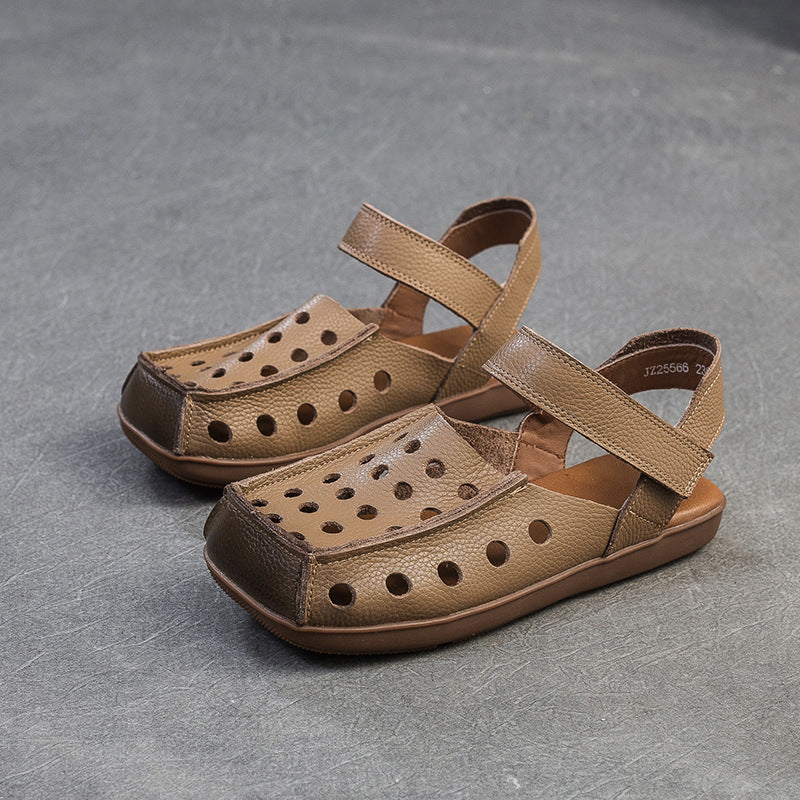 Women's Breathable Velcro Flat Bottom Comfort Mother's Sandals