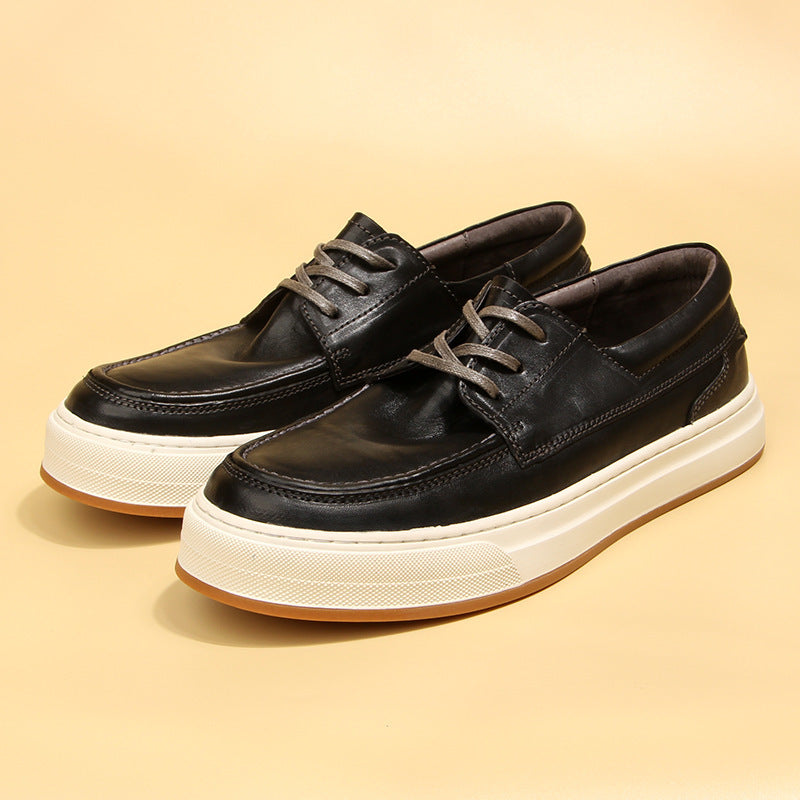Men's Horse Washed-out Vintage Fashion Low Top Men's Board Shoes