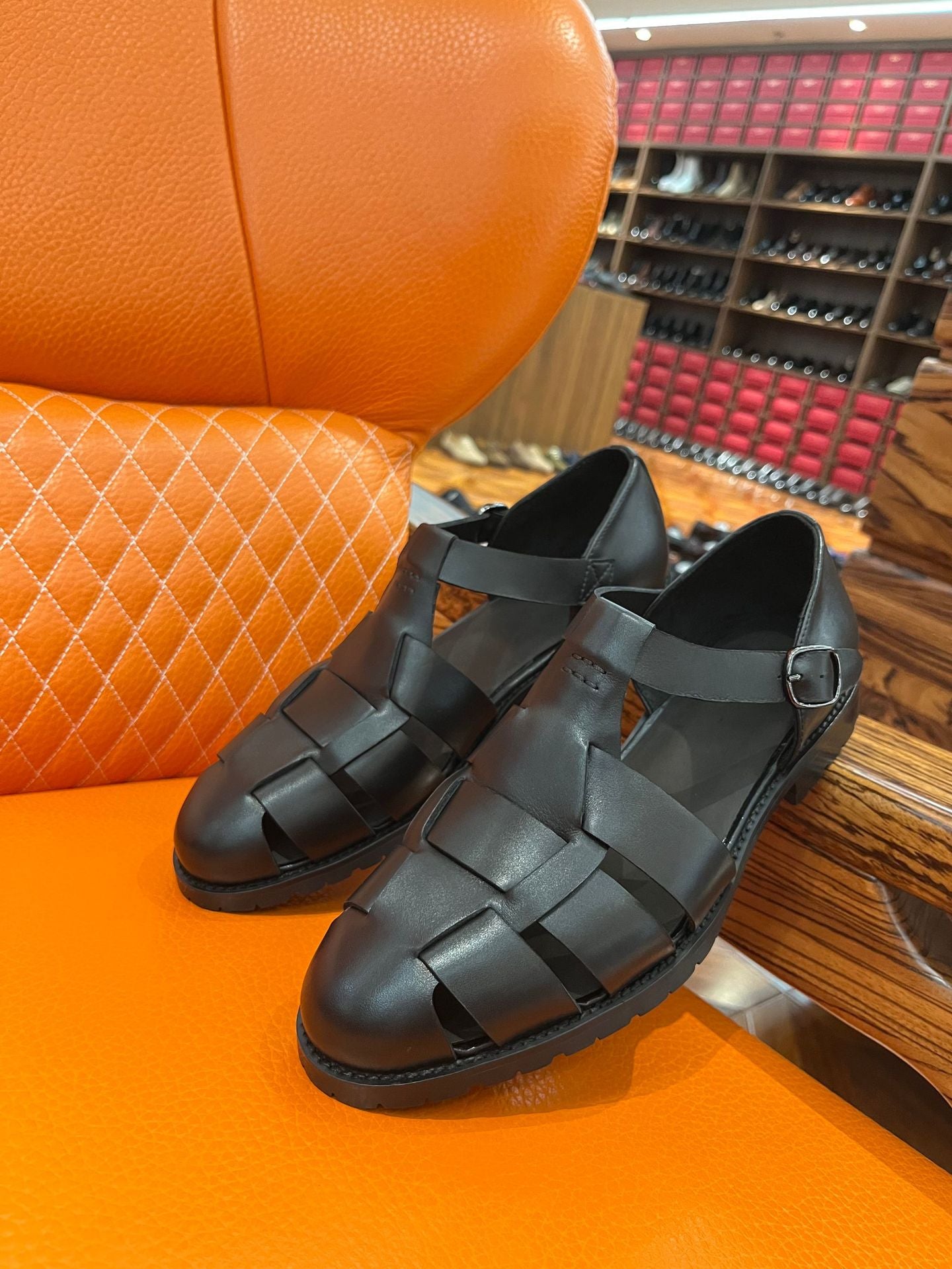 Men's Color Retro Woven Roman Flat Breathable Sandals