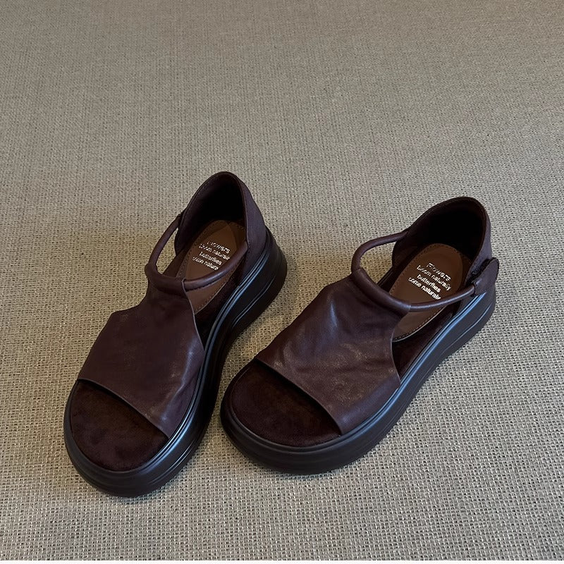 Women's Retro Height Increasing Leisure Platform Summer Sandals