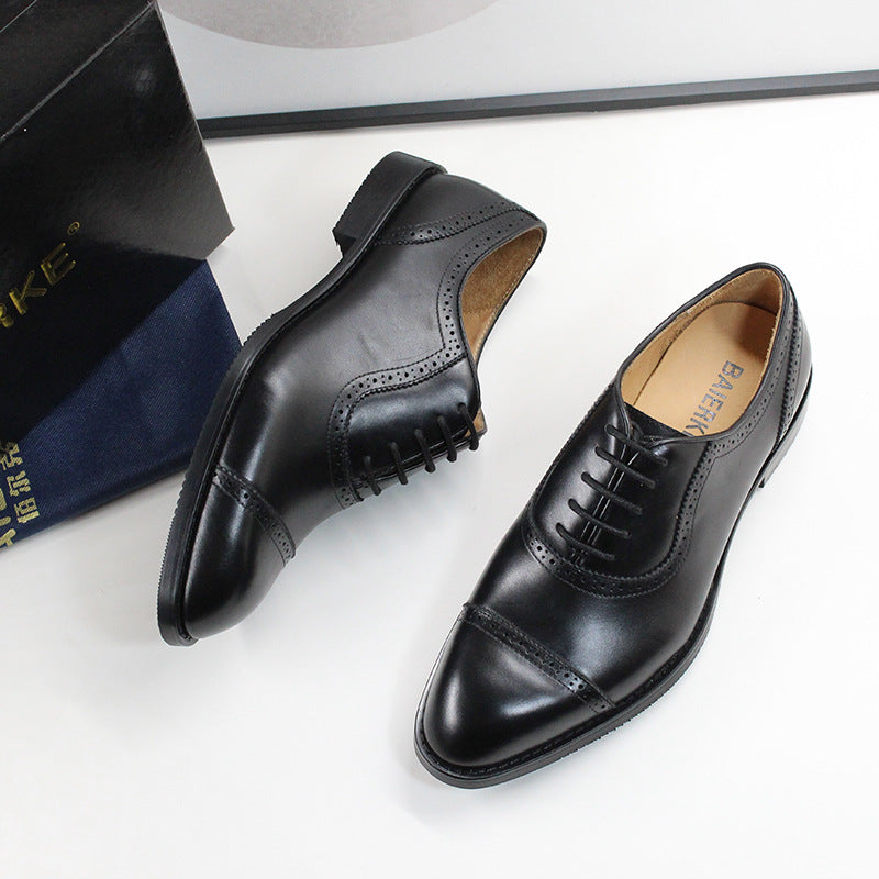 Men's Business Formal Wear British Style Pointed Leather Shoes