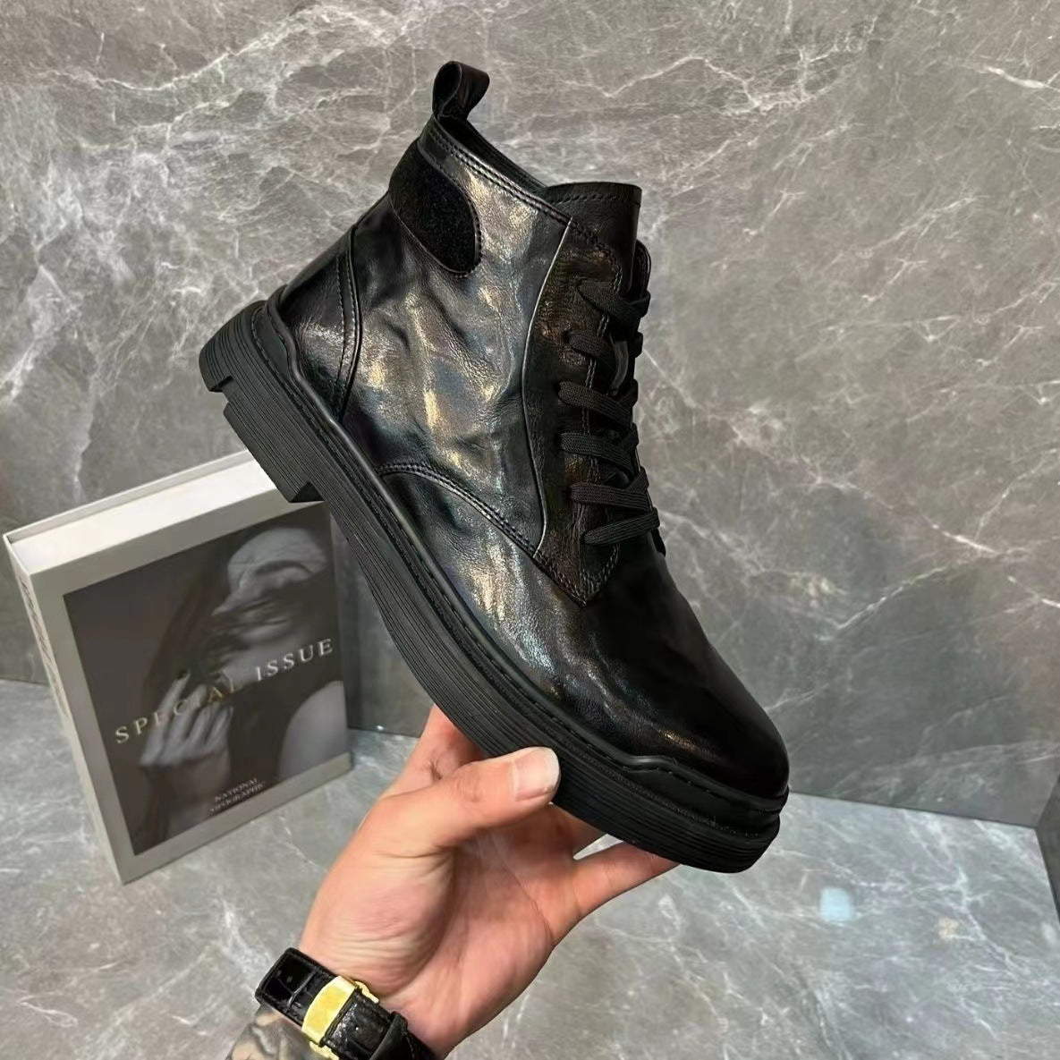 Men's Versatile European High Waist Handsome Trendy Sneakers
