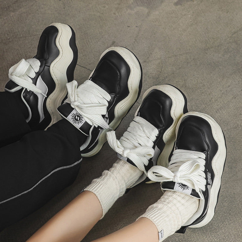 Women's & Men's Autumn Thick Bottom Increased Lovers Big Wave Sneakers
