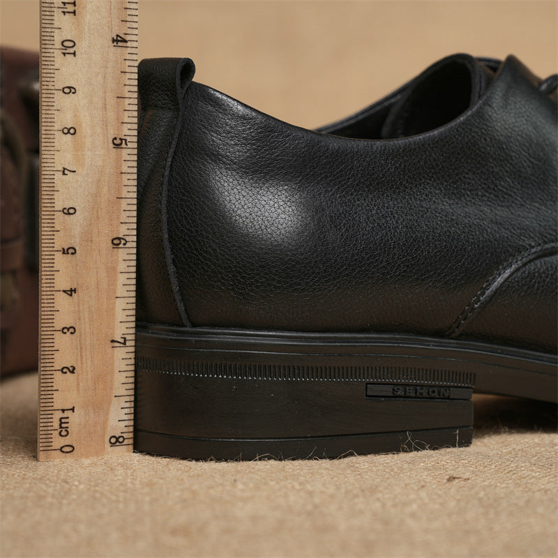 Men's Business Formal Wear First Layer Cowhide Leather Shoes