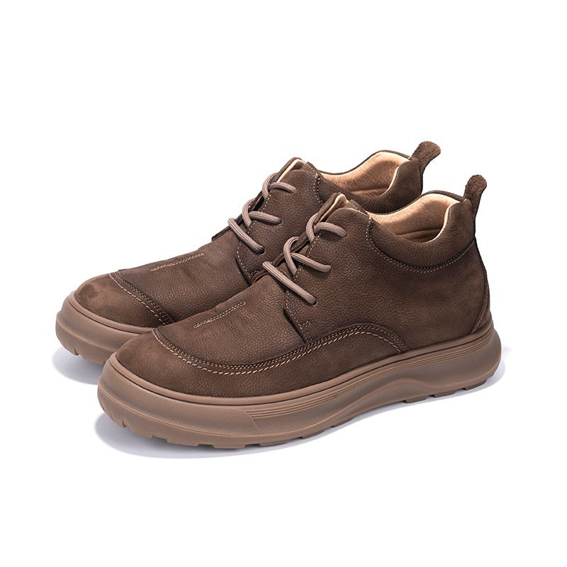 Men's Vintage Fleece-lined Warm Soft Martin Leather Shoes