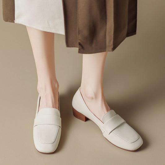 Women's Commuter Autumn Mid French Versatile Small Loafers