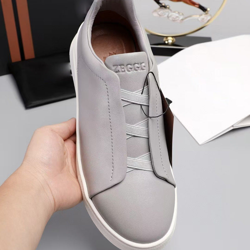 Men's One Pedal Cross Elastic Band Slip-on Sneakers