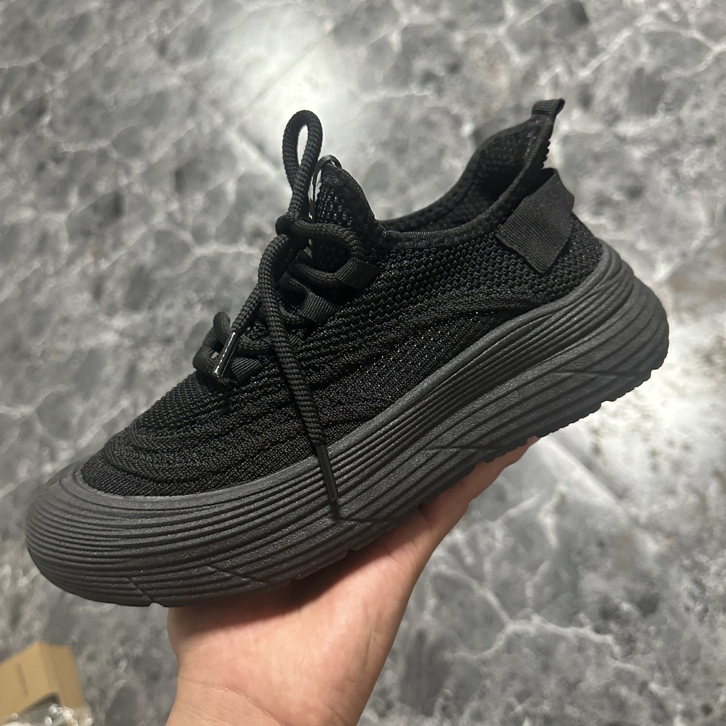 Men's Summer Thick-soled Flying Woven Breathable Mesh Casual Shoes