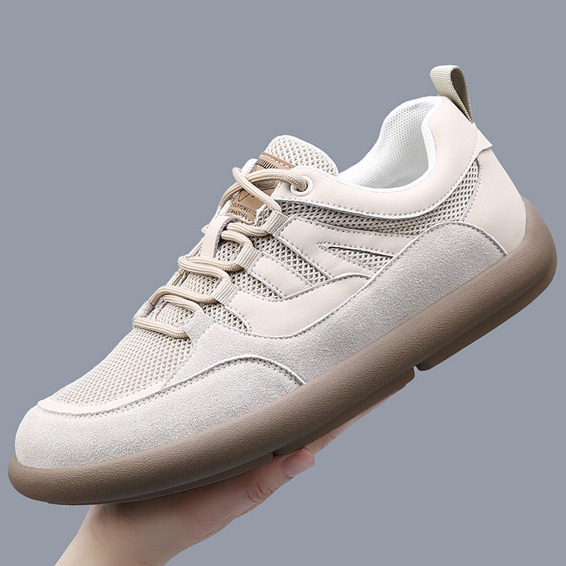 Men's Mesh German Training Summer Wide Toe White Trendy Breathable Casual Shoes