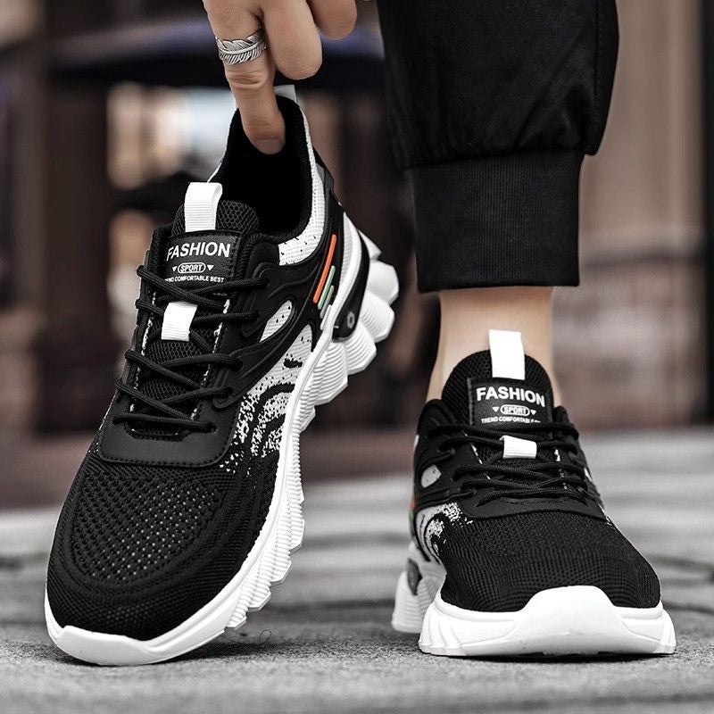 Men's Soft Bottom Deodorant Fly Woven Mesh Casual Shoes