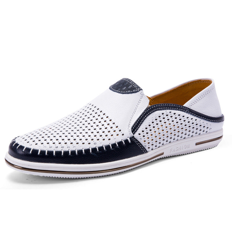 Men's Breathable Hollow Lazy Slip-on Driving Trendy Casual Shoes