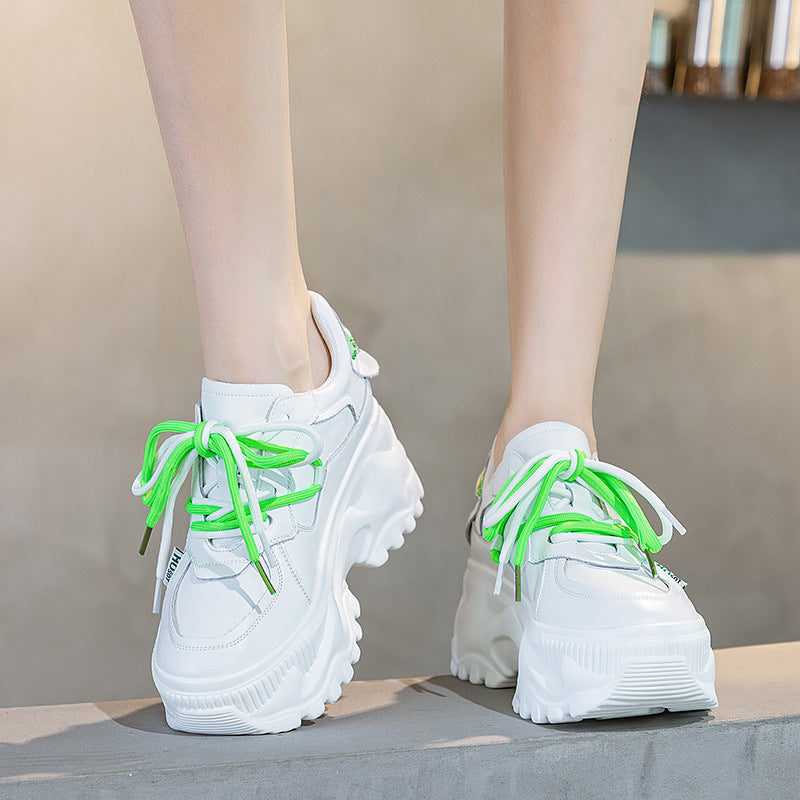 Women's Insole Solid Color Simple Dad Sports Casual Shoes