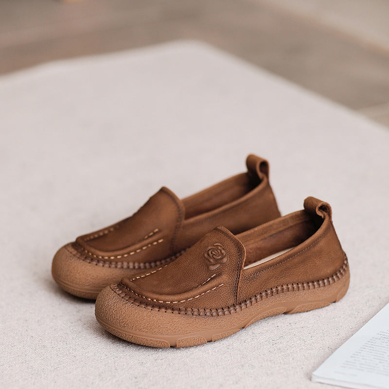 Women's Retro Authentic Mom Soft Bottom Surface Slip-on Women's Casual Shoes