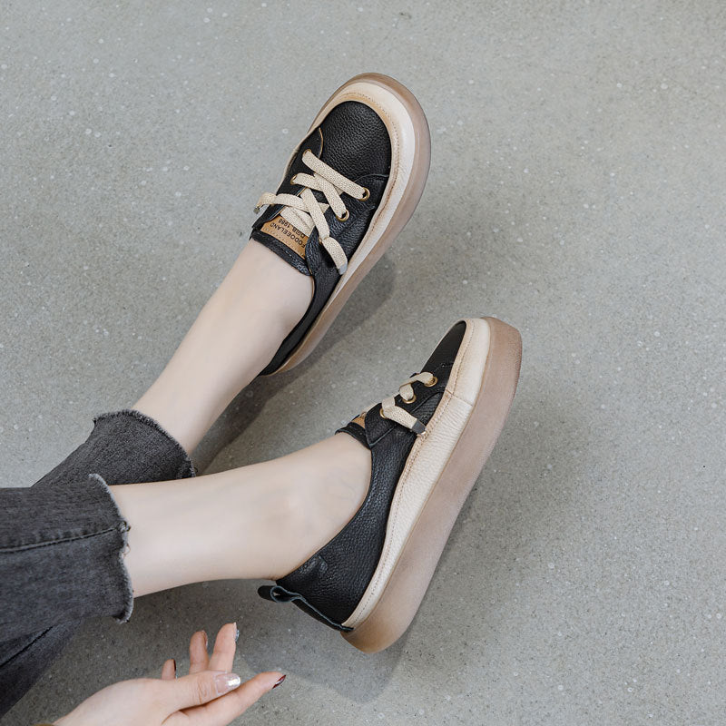 Women's & Men's Spring Plus Size Summer Breathable Cowhide Casual Shoes