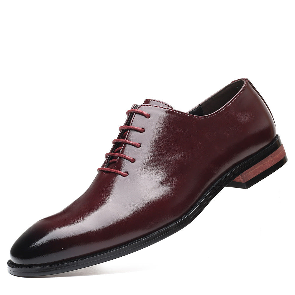 Men's Trendy Business Formal Wear Breathable British Hight Increasing Men's Casual Leather Shoes