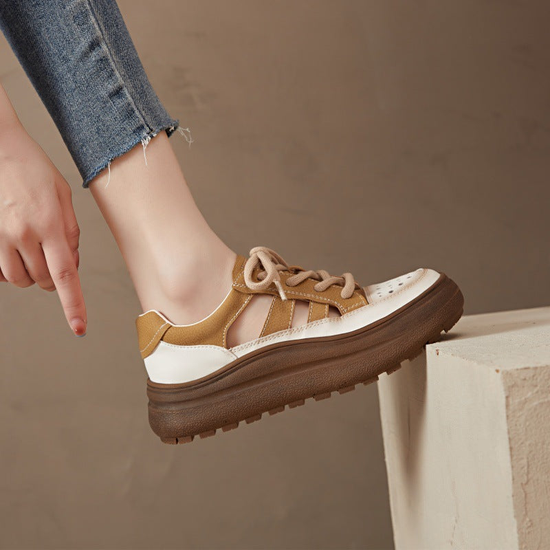 Women's Vintage Soft Bottom Hollow Hole Sports Sandals