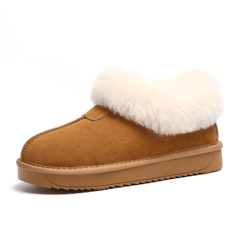 Women's Genuine Wool For Double Face Winter Snow Boots