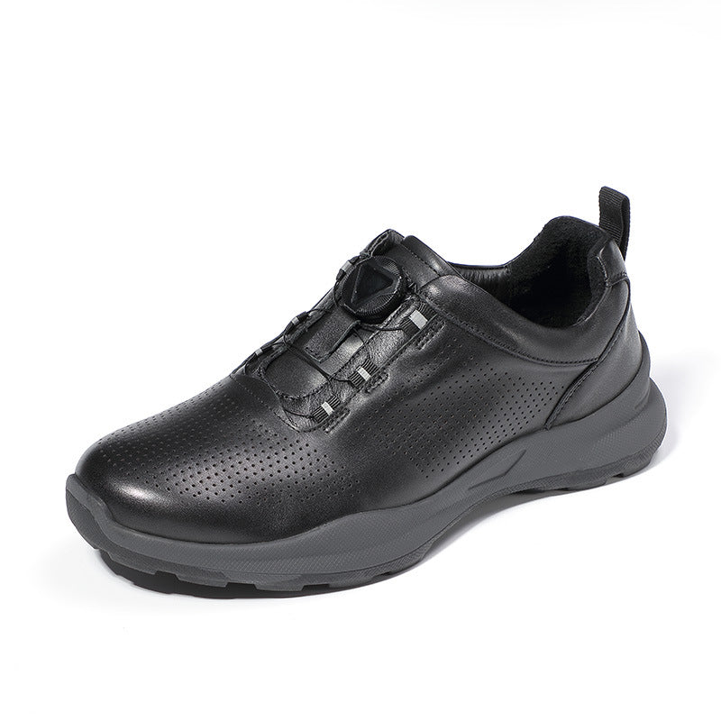 Men's Summer Genuine Cowhide First Layer Hollow Casual Shoes