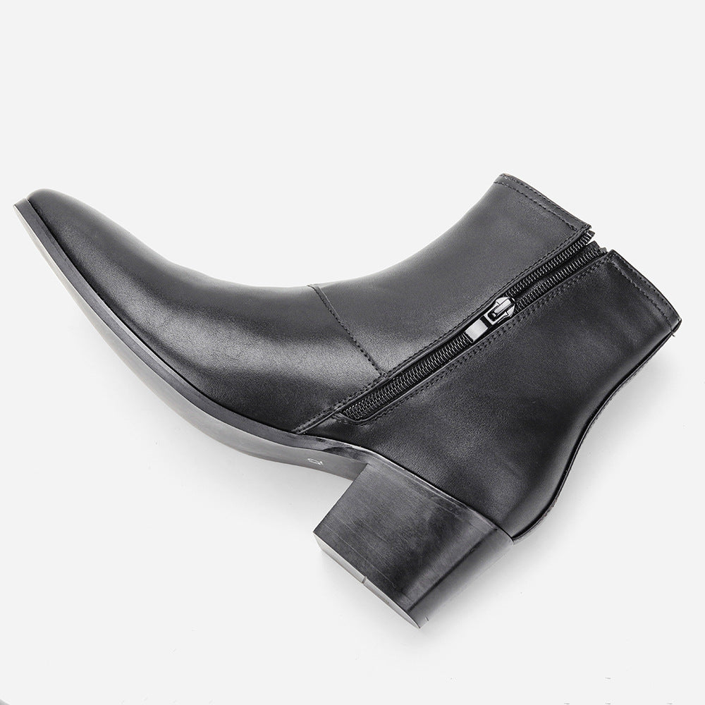 Men's Fashion Elevator High-heel Chelsea Ankle Boots