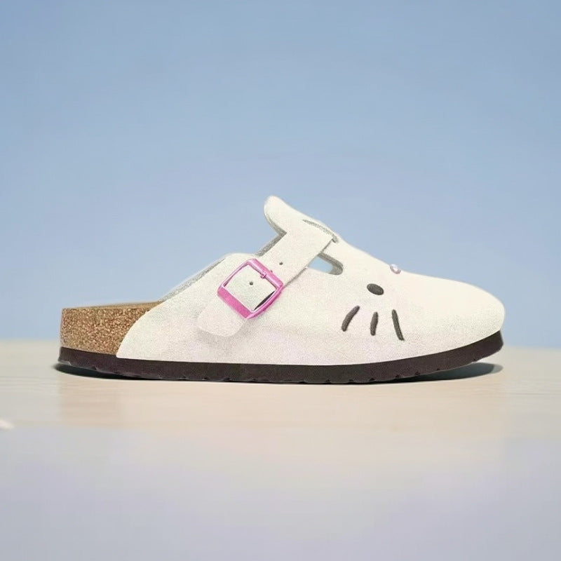 Women's Niche Cute Thick Bottom Toe Cap Outdoor Slippers