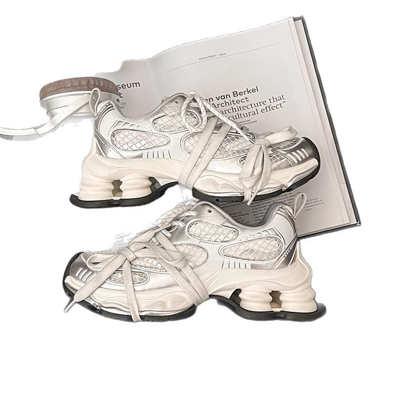 Women's Platform Dad Spring Mesh Breathable Increased Sneakers