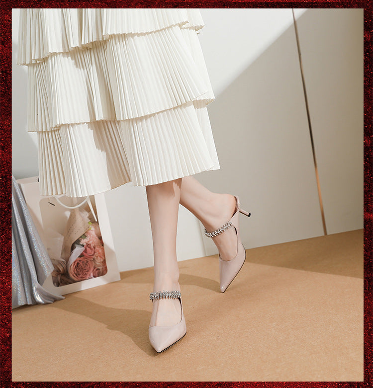 Women's Pumps Closed Toe Half Summer Outer Slippers