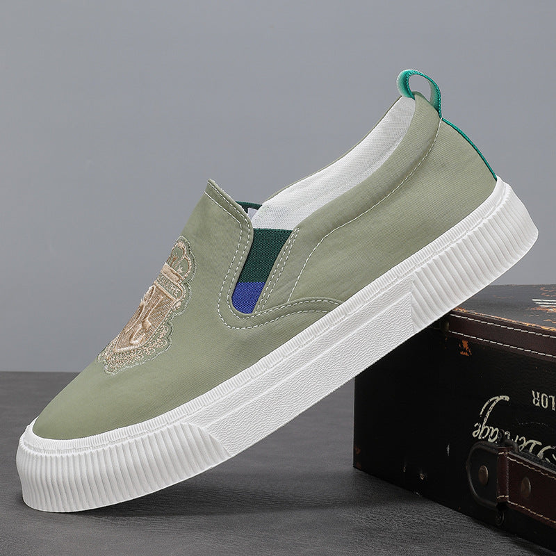 Men's British Style Breathable Cloth One Pedal Men's Shoes