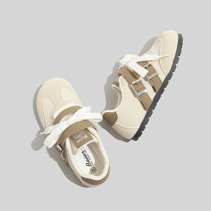 Women's & Men's Velcro Design Puff Autumn Skate German Men's Shoes