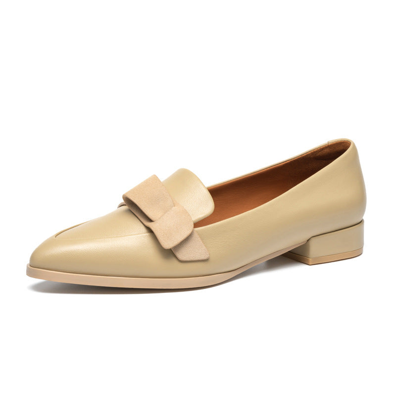 Women's & Men's Niche French Pointed Commuter Flat Genuine Men's Shoes