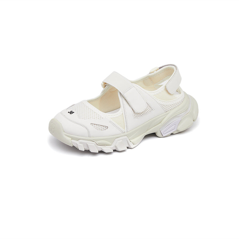 Women's Genuine Platform Daddy Sports Summer Velcro Closed Toe Sandals