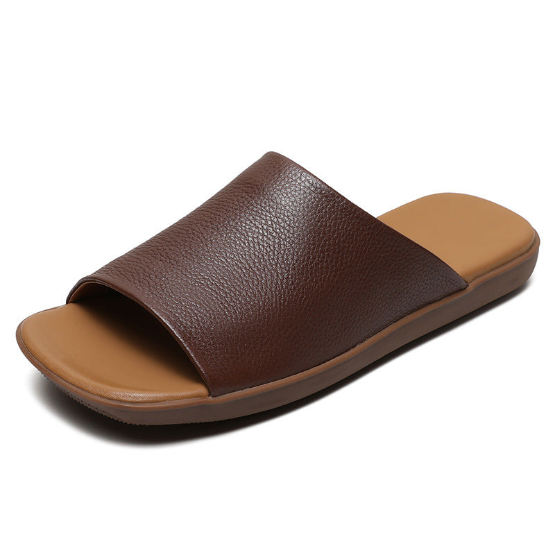 Word Art Retro Flat Bottom Lazy Sandals