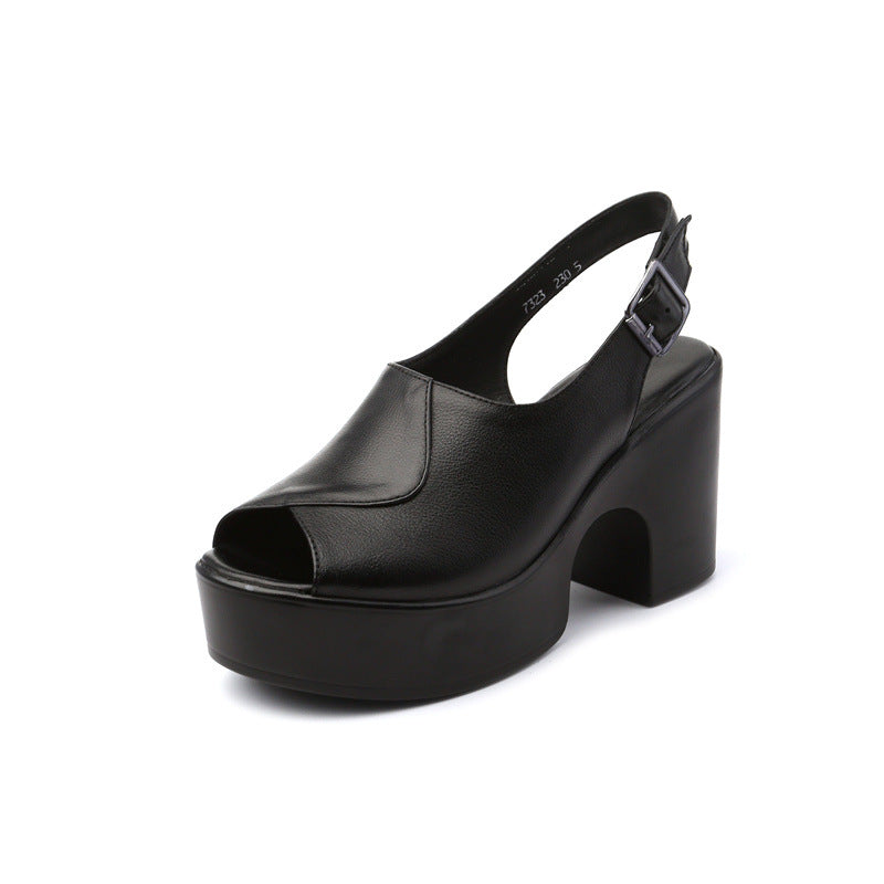 Women's Peep Toe Waterproof Platform Fashion Wedge Sandals