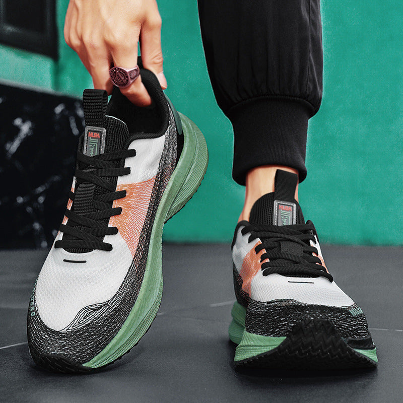 Men's Breathable Carbon Plate Running Portable Outdoor Sneakers