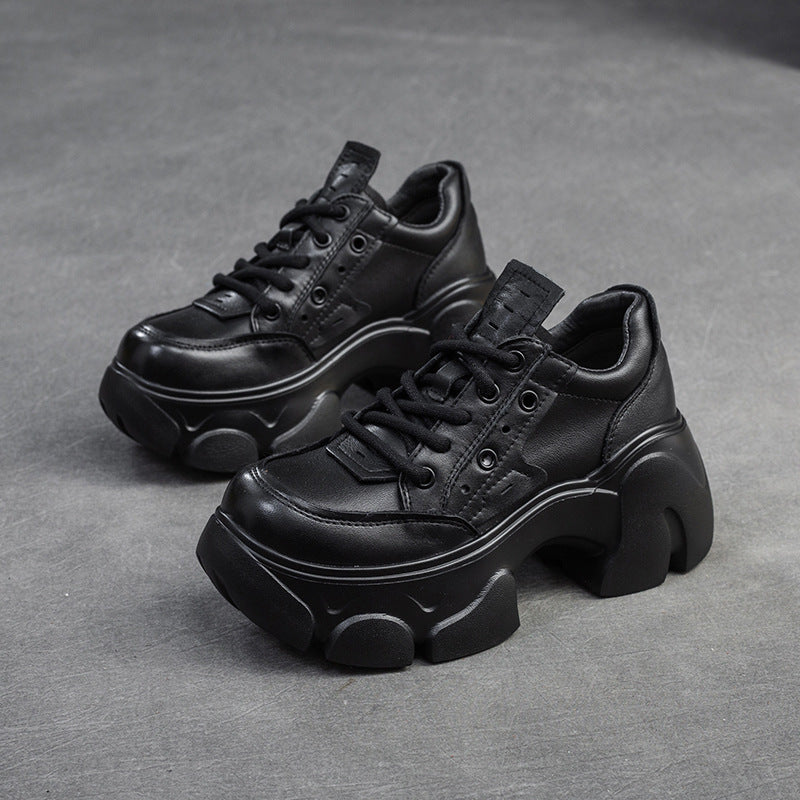 Women's Small Heightened Single Layer Comfortable Platform Casual Shoes