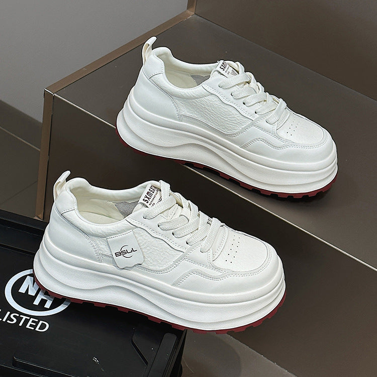 Women's White Platform Super Lightweight Soft Bottom Sneakers
