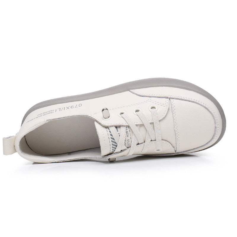 Women's Three Sheep Pregnant White Soft Slip-on Casual Shoes