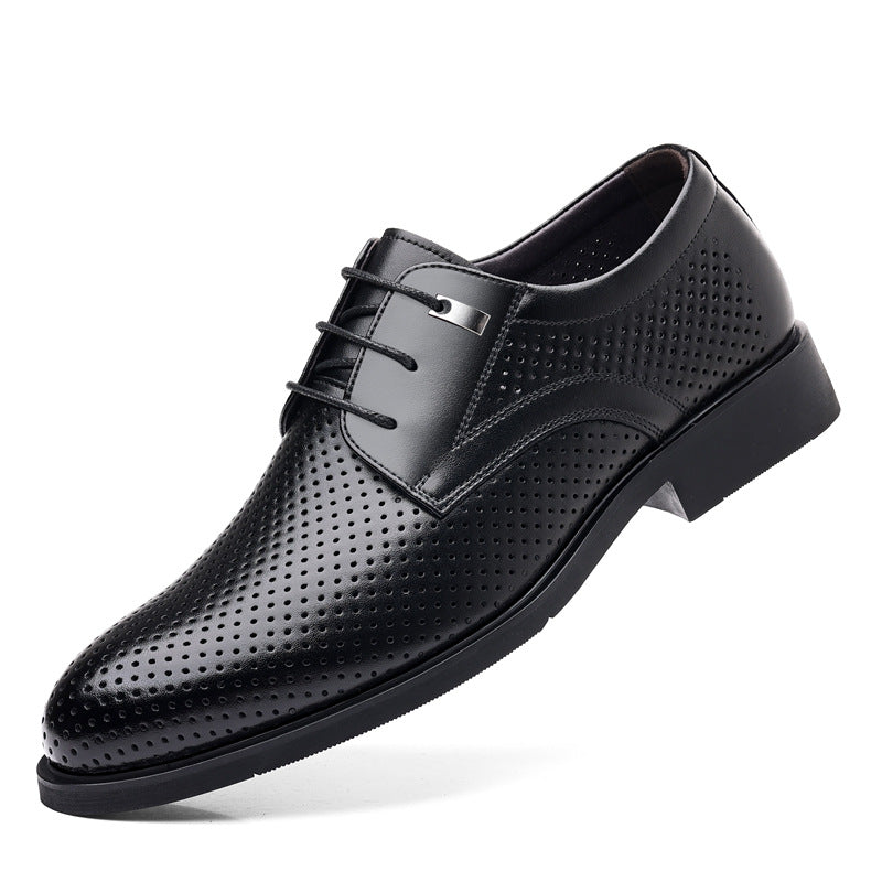 Men's Summer Business Formal Wear Breathable Hollow British Height Increasing Sandals