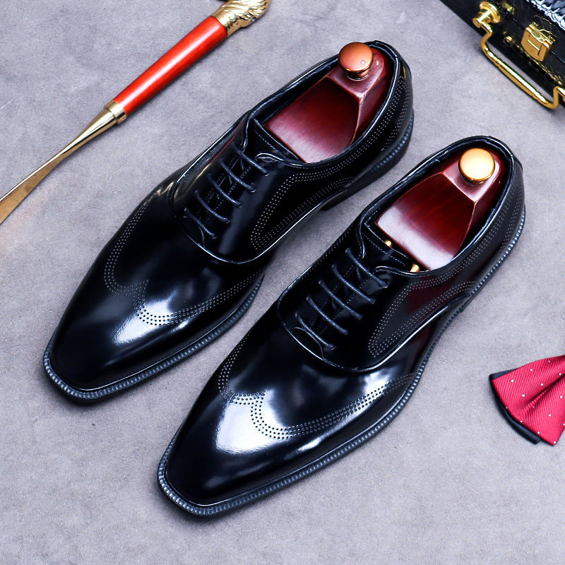 Men's Business Formal Wear British Lace Up Leather Shoes
