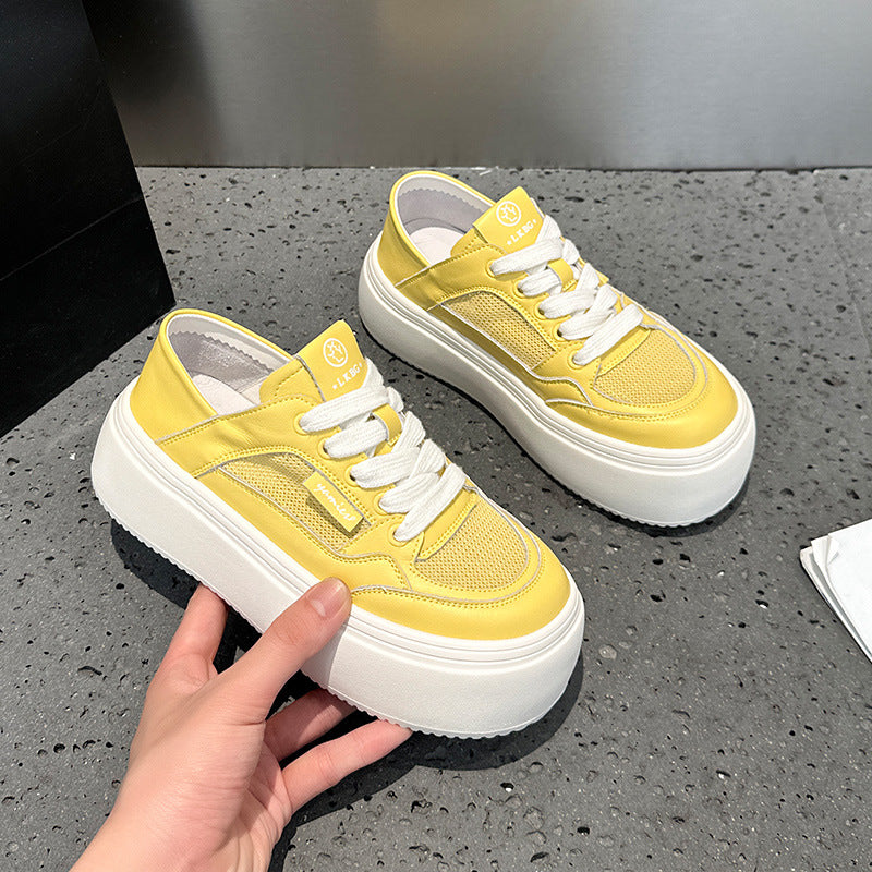 Women's Two-way White Summer Lightweight Comfortable Height Increasing Casual Shoes