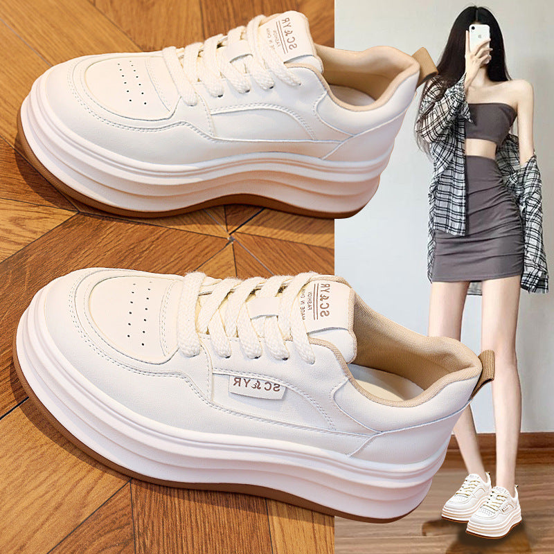 Women's White Spring Flat Korean Style Versatile Casual Shoes