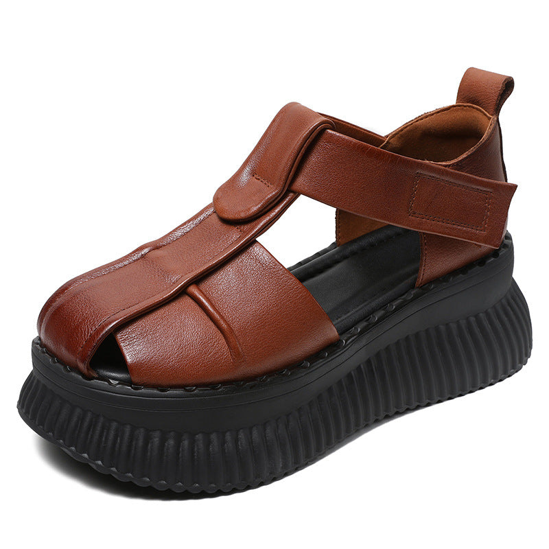 Women's Height Increasing Niche Wedge Retro Roman Sandals
