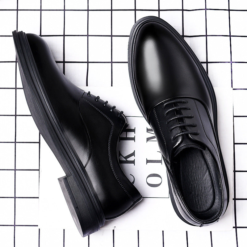 Men's Formal British Korean Style Pointed Bridegroom Leather Shoes