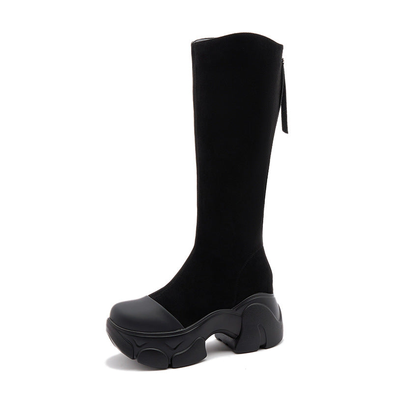 Women's Winter Thin Stretch Suede Invisible Elevated Boots