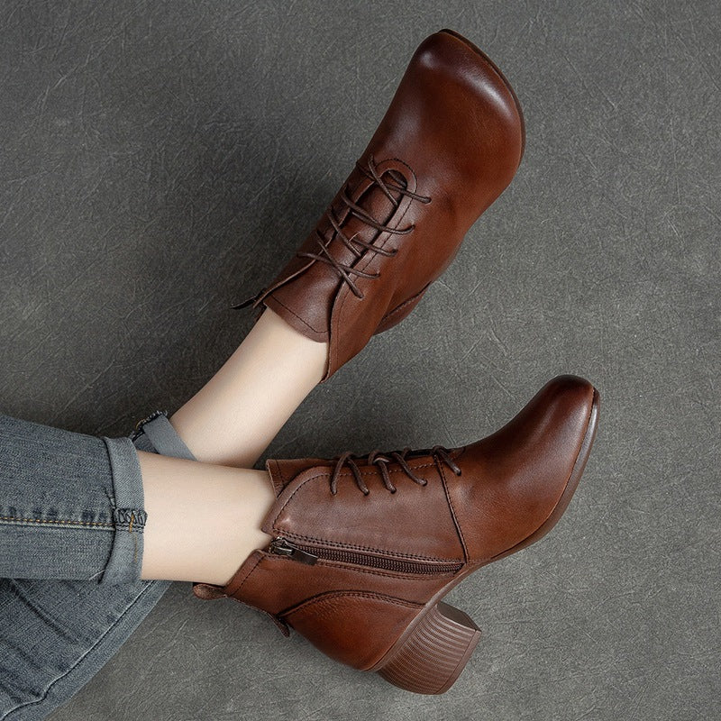 First Layer Cowhide Vintage Martin Soft Boots