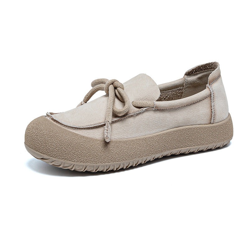 Women's Layer Cowhide Soft Bottom Surface Handmade Women's Casual Shoes