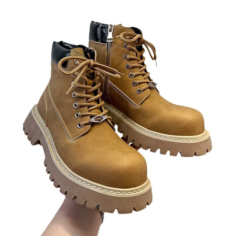 Men's Martin Thick Sole Increased British Style Winter Boots